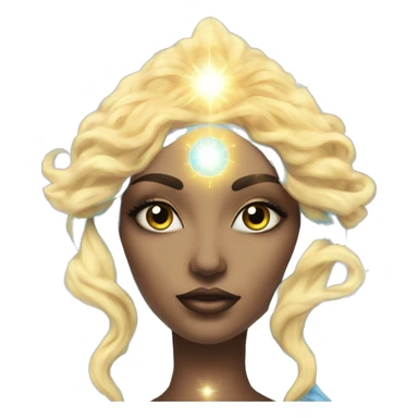 Pleiadian radiant glowing diva woman female third eye sticker