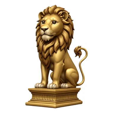 leone con sopra una colonna (scultura) sticker