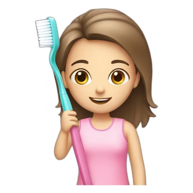Girl Toothbrush sticker