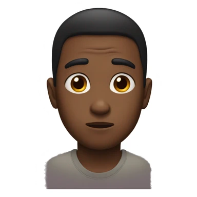 sad boy thick eyebrows  sticker