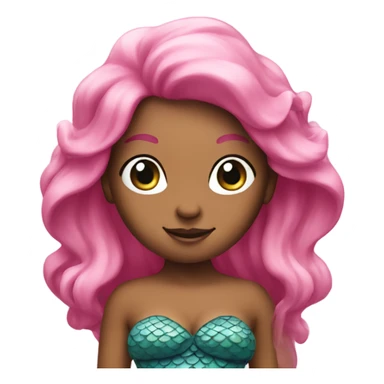 Pink mermaid sticker