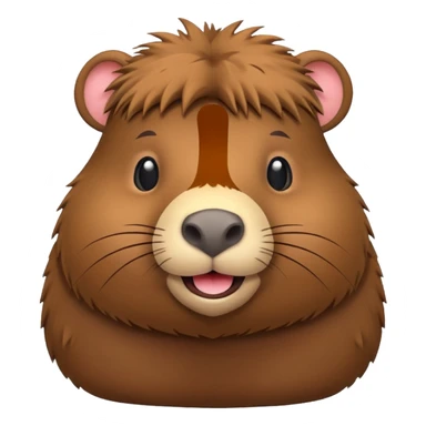3d style capybara sticker