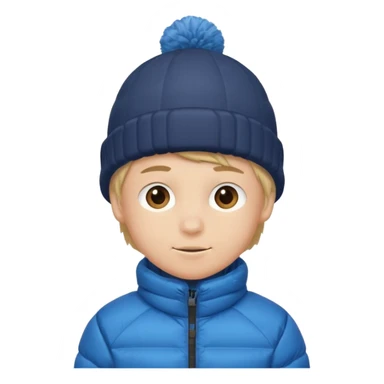 Boy wearing winter gear sticker