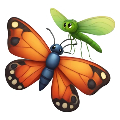 butterfly, ladybug, and dragonfly sticker