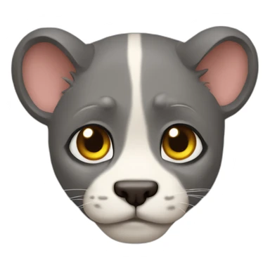 Leon con cara de raton y patas de tejon sticker