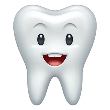 realistic tooth with no emoji like eyes and mouth sticker