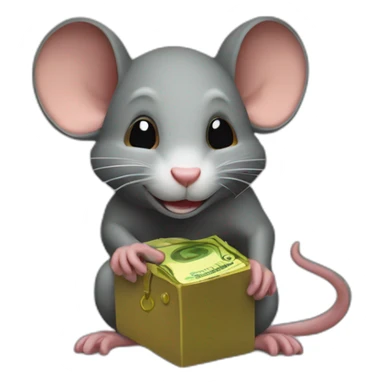 stingy rat money sticker