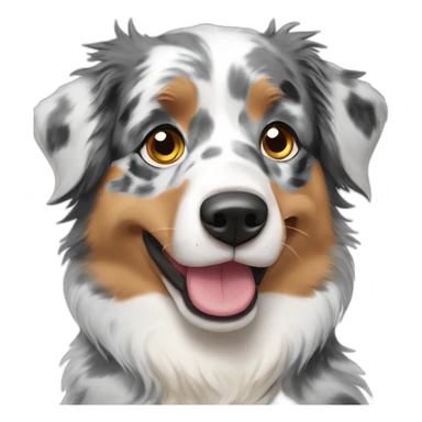 blue merle australian shepherd sticker