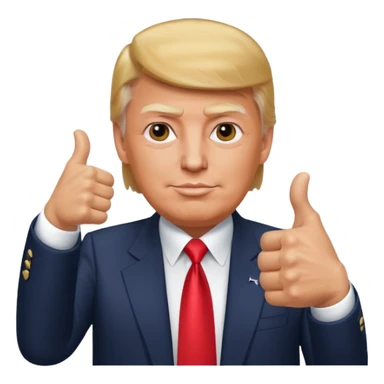 Treump avec des doit donneur sticker