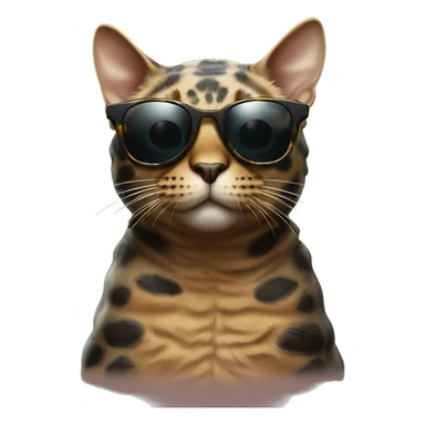 Tortoisell Cat with sunglasses sticker
