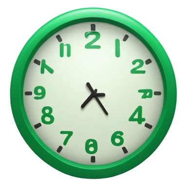 clock green emoji that has true mark sticker