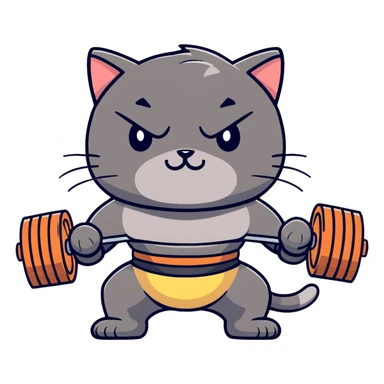 Gatto che fa palestra  sticker
