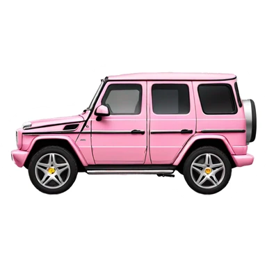 Baby pink g wagon side view emoji style  sticker