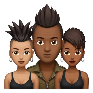 Black man with mowhak with black sexy women  sticker