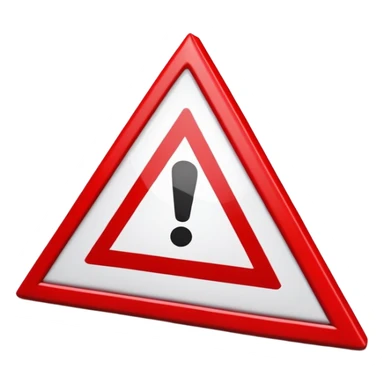 warning triangle with exclamation mark sticker