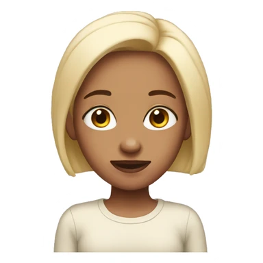 girl with no eyebrows  sticker