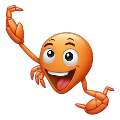 Shrimp throwing up gang signs sticker