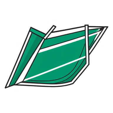 Maya cultural symbol with message theme, strictly only white and deep dark green colors, clean geometric lines, angular, minimalist sticker