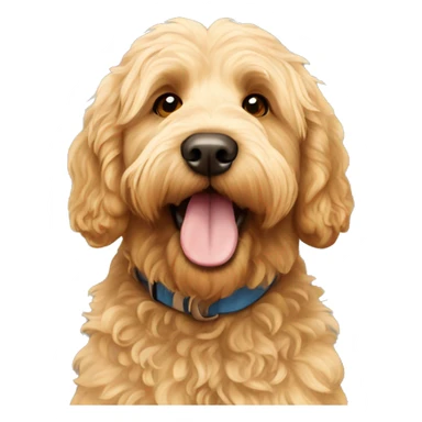 two golden labradoodles sticker