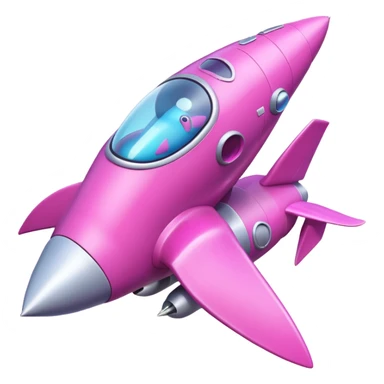 pink Dinosaurs with Rocket sticker