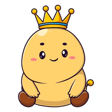 caricature poop character with a crown resembling Putin sticker