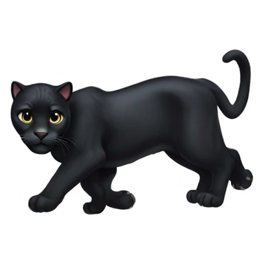 Black panther cat animal sticker