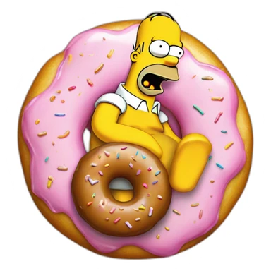 Homer Simpson avec un donut sticker