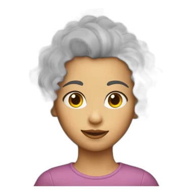 girl with rad hair in car sticker