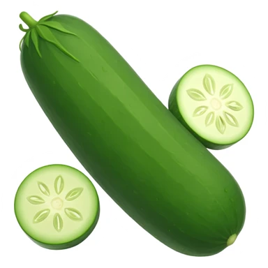 Flat design style cucumber sticker