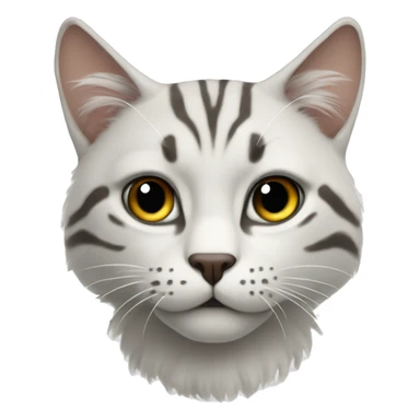 кот серо-белый sticker