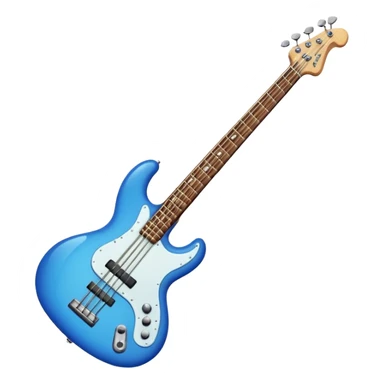 blue bass guitar sticker