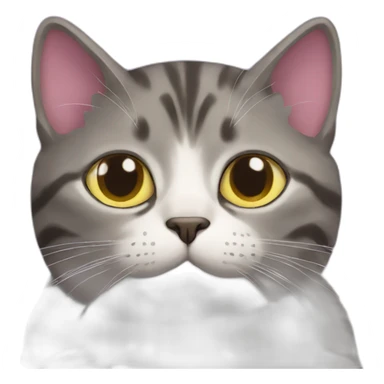 cat with big eggplant sticker