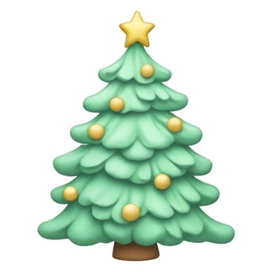 pastel green christmas tree sticker