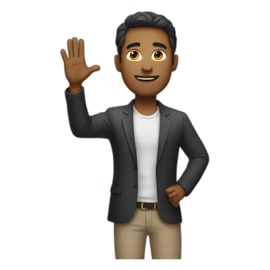 the man who raises his hand sticker