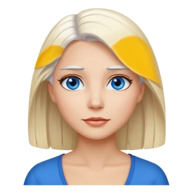 Güzel sarışın bir kadın kıyafeti beyaz saçları düz sticker