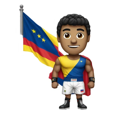 Rocky Balboa with a Colombian flag (Colombia country) sticker