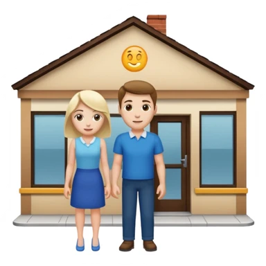 2 grown characters + shop building sticker