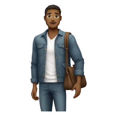 corpo de homem branco com roupa social sticker