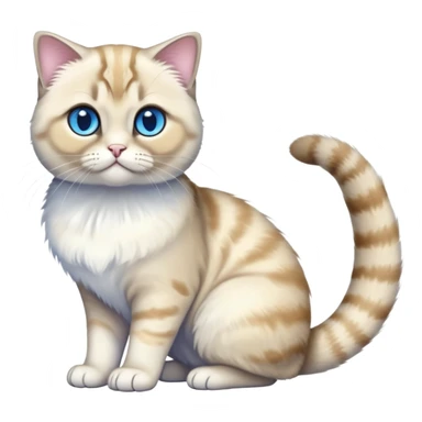 Colorful exotic iridescent tropical shiny Fantasy-Siamese-Scottish-Fold-feline-Fakémon-feline-hybrid (full body) sticker