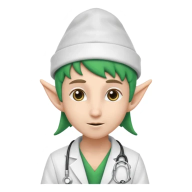 Elf Doctor with doctor hat sticker