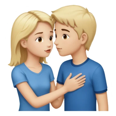 iOS emoji style.
One girl, two boys.
The girl is holding hands with one boy and kissing the other boy at the same time.
Both boys are male, one blond, one brunette.
All characters are human, not female duplicates. sticker