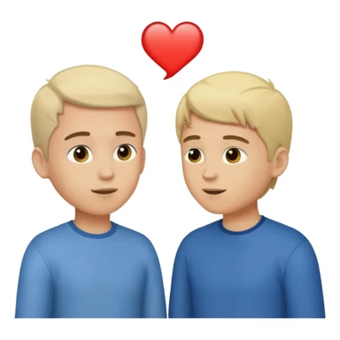 Two boys talking to each other. sticker