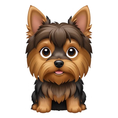 Perro yorkie orejas caídas sticker