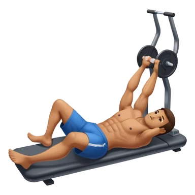 guy lying pec deck fly exercise sticker