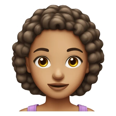 fair skinned latin girl with brown eyes and hoop earrings sticker