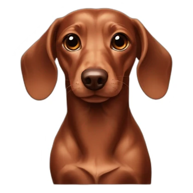 dachshund chocolate ball red sticker
