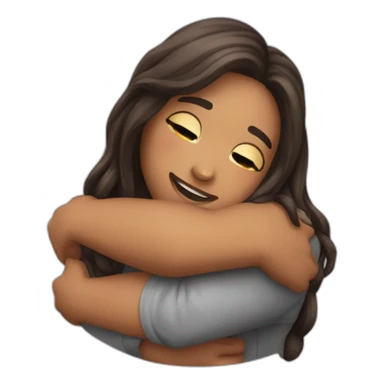 Girl Hug myself sticker