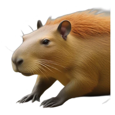Capibara on crocodile sticker
