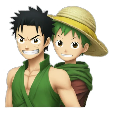  zoro and luffy sticker