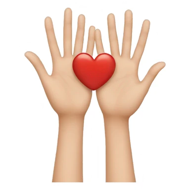 Hands making a heart  sticker